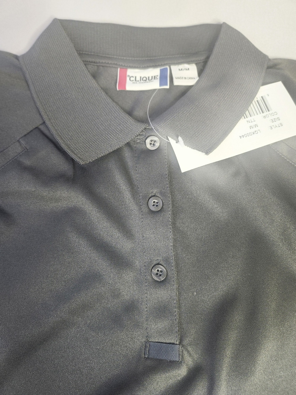 Clique Men's Gray Polo Shirt with Button Placket